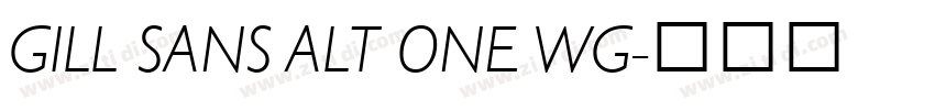 GILL SANS ALT ONE WG字体转换